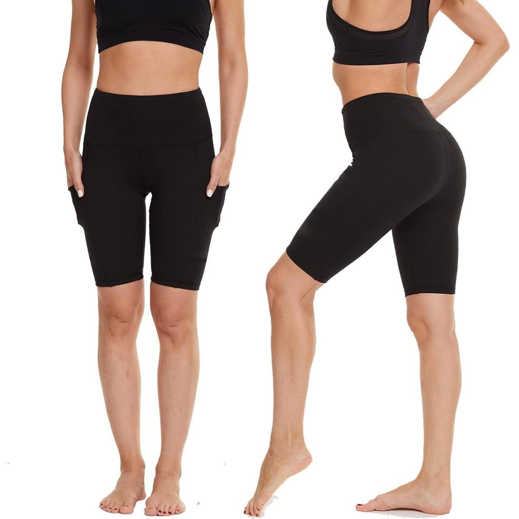 Frühling/Sommer Damen High-Waist Leggings mit Taschen: Schlankmachende, Po-Hebende Yoga-Sporthosen, Auf Lager.