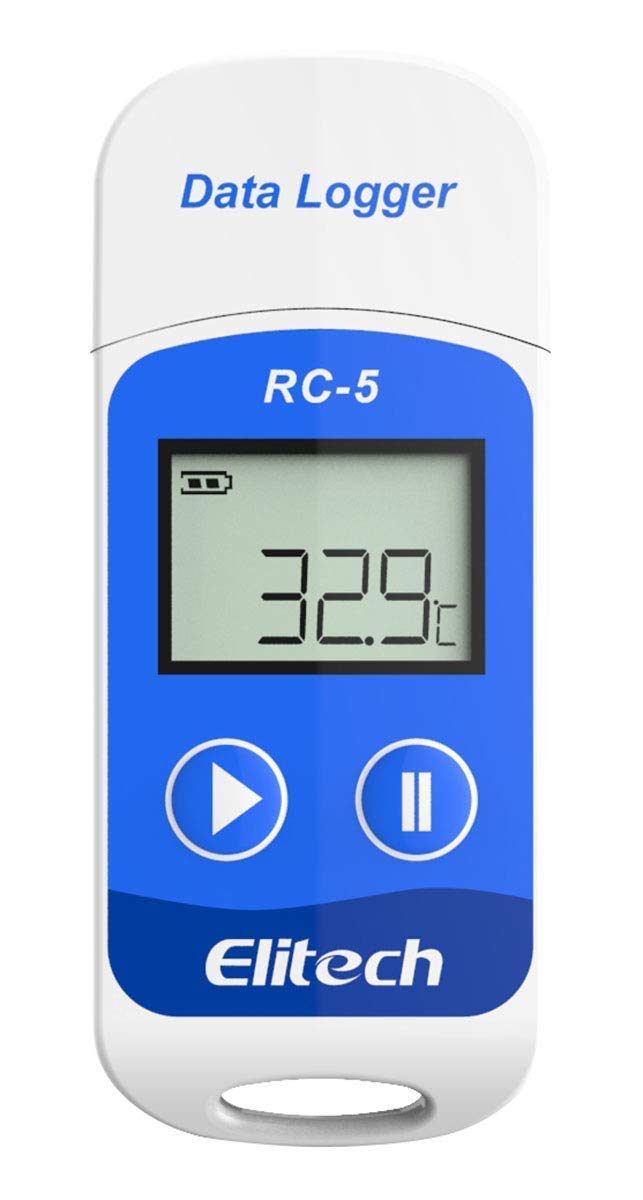 

Elitech RC-5 USB Temperature Data Logger, 32,000-Point Data Recorder, Blue, for Easily Record and Analyze Temperature Data