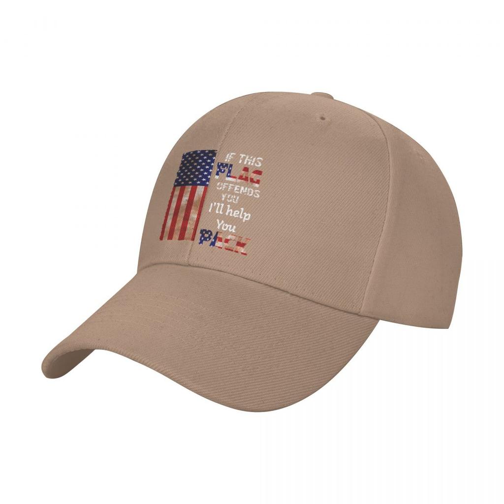 If this flag offends you I'll help you pack Baseball Cap New In Hat Sunscreen Trucker Cap New Hat Men's Caps Women's