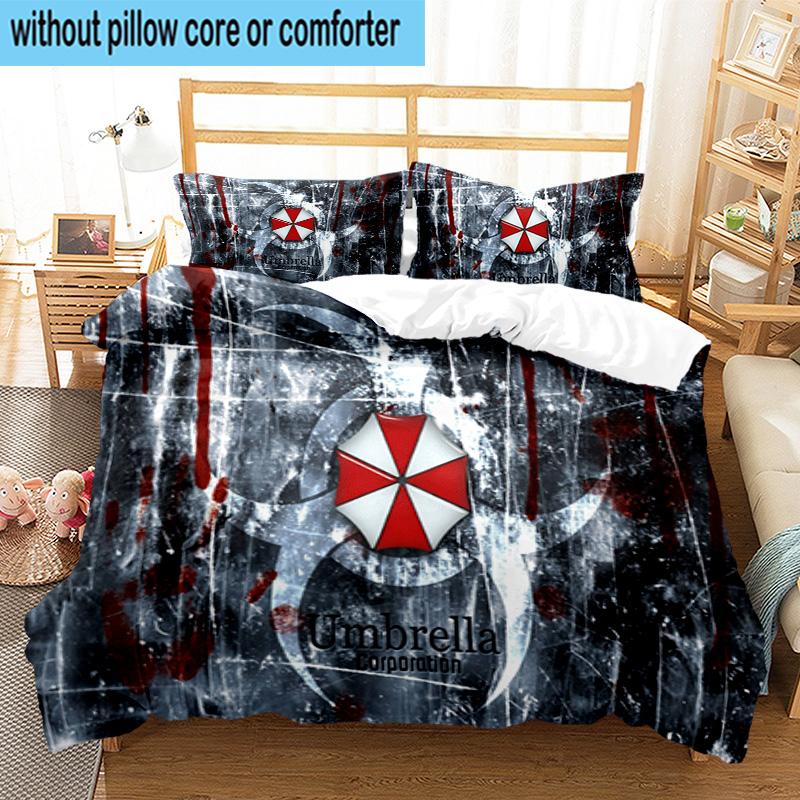 3PCS Umbrella Symbol 3pcs Bedding,Including 3PCS Duvet Cover And 2pcs Pillowcases Perfect for Christmas,Ideal for Bedroom, Dormitory
