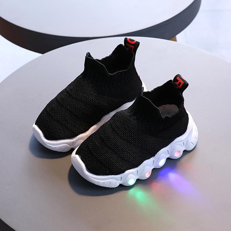 

Весна Осень Детские носки Обувь Мальчики Девочки Fly Woven Дышащие Легкие Подошвы Одна Нога Повседневная Обувь Легкая Обувь 30 чёрный