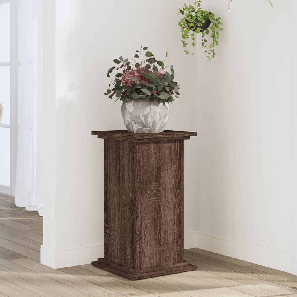 Plant Stand Brown Oak Effect 33 x 33 x 60 cm Engineered Wood