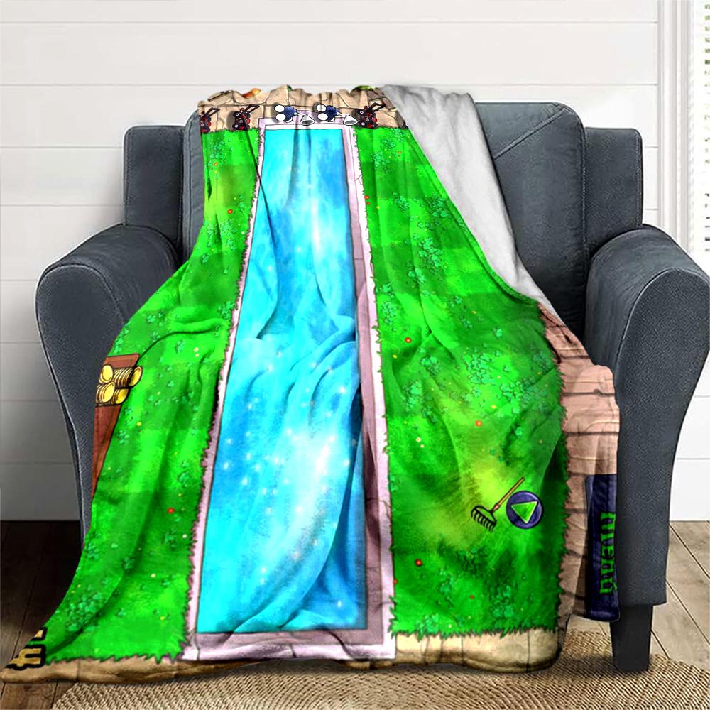 Plants Vs. Zombies Blanket Durable Comfort Suitable for Seaside Office Livingroom Four Seasons Multipurpose Playful Design