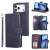 Apple 17 Pro Max Nine-Card Zipper Protective Leather Case for iPhone Air/16E