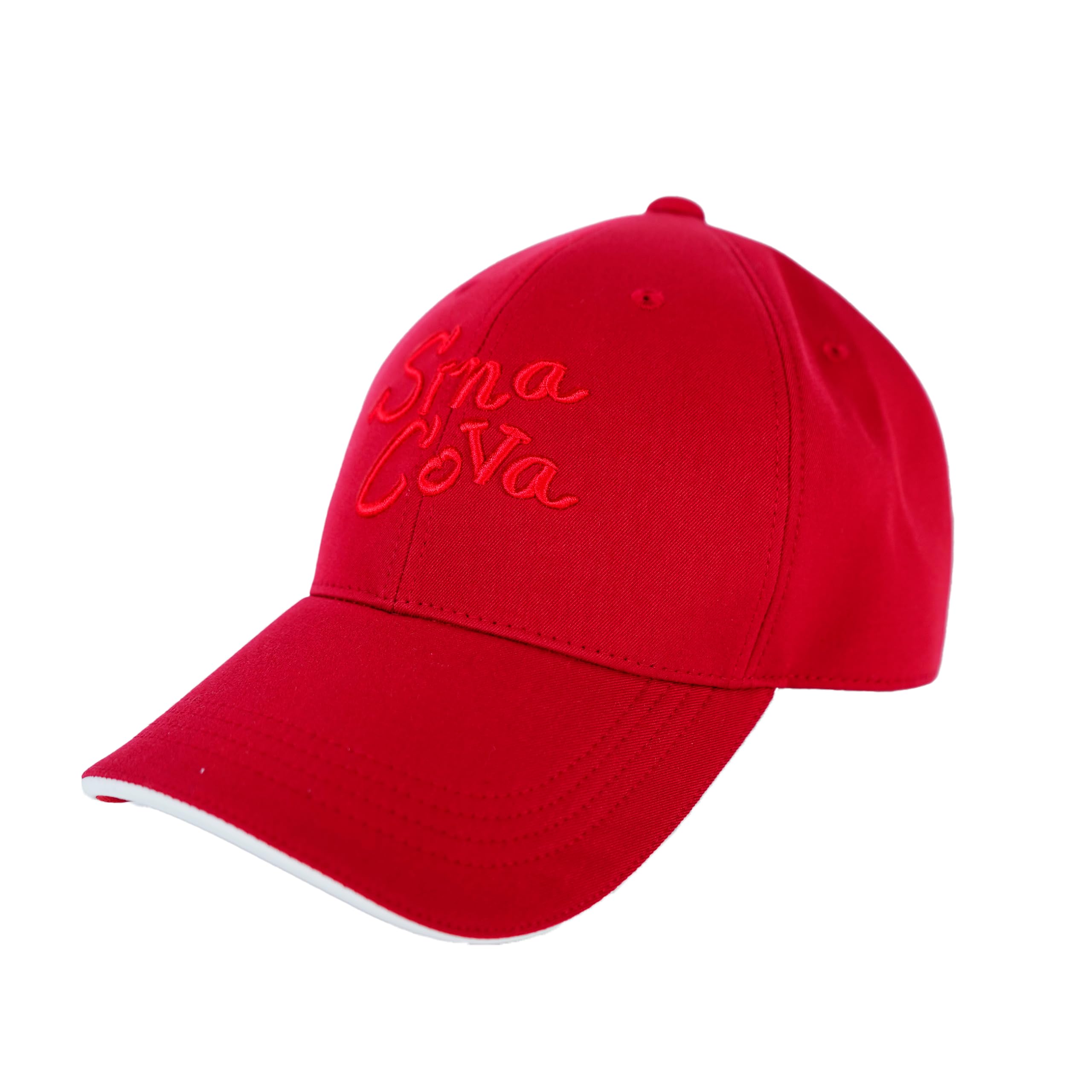 

[Sinacova] Cap for Men, 100% Polyester, Head Circumference 58cm, Adjustable Size, Water Repellent, Embroidered Logo, Patch, 23277700 (Red) F