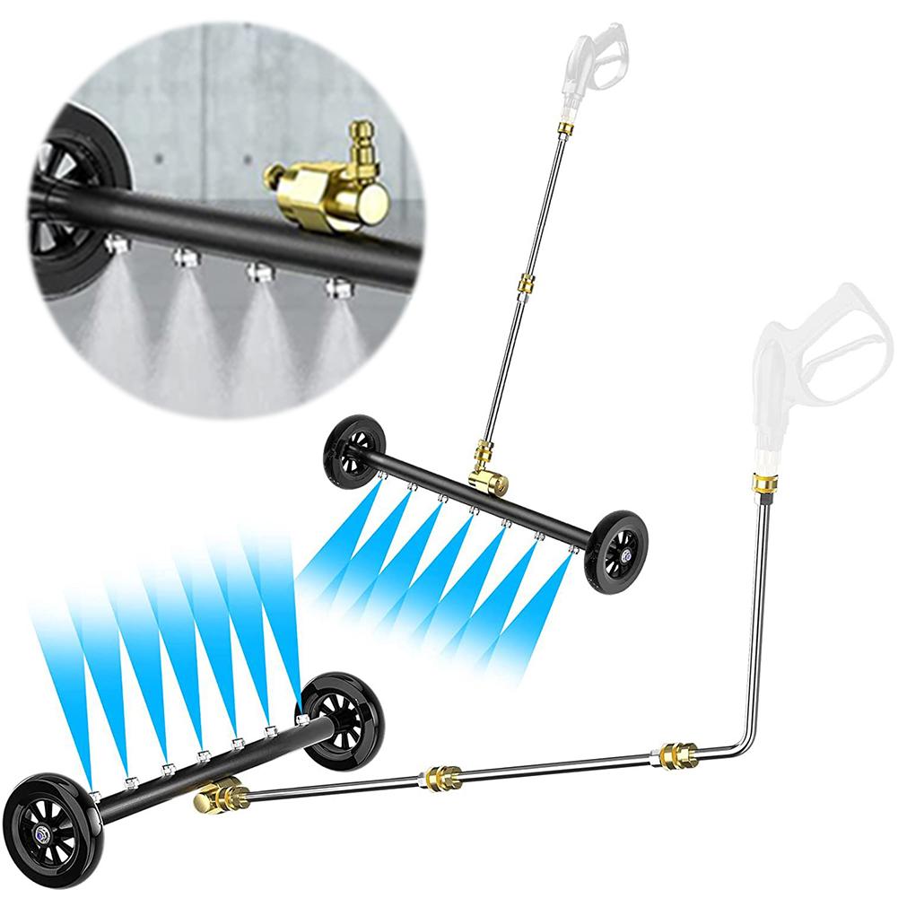 4000PSI Car Chassis High-Pressure Water Broom Washer 22 Inch Electric Car Washing Gun With 3 Extension Rods Car Washing Pump New