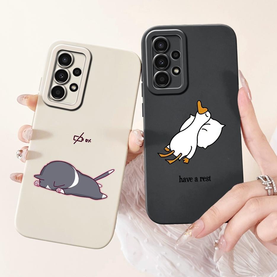 For Samsung Galaxy A13 4G Case A33 A53 A73 5G Cute Animals Cartoon Cover Soft TPU Phone Case For Samsung A13 A 33 53 73 5G Shell