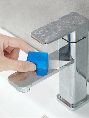 1pc Mirror Diamond Sand Sponge Wipe Glass Wipe Bathroom Door Mirror Scale Cleaning Magic Wipe To Remove Dirt