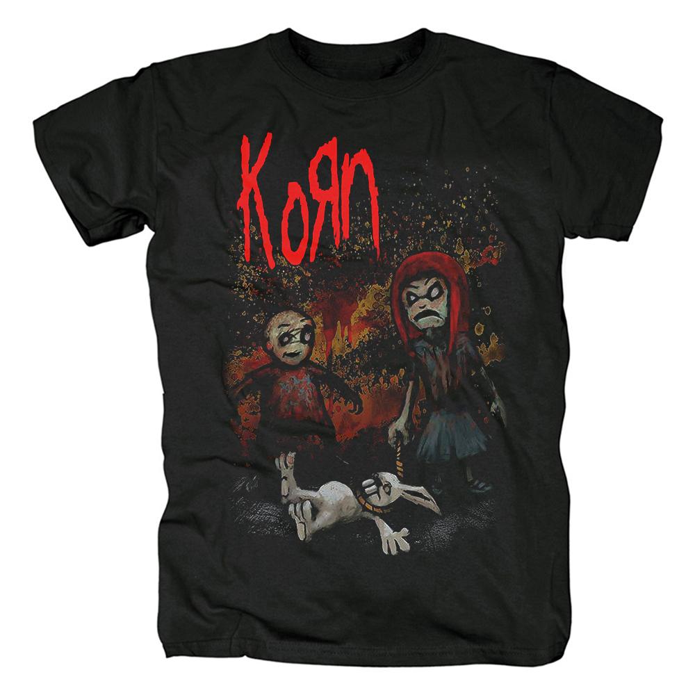 KORN Cohen Band Metal Rock Heavy Metal Punk Europäische und Amerikanische Musik Baumwolle Herren und Damen Rundhals Lockeres T-Shirt