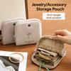 Solid Color Jewelry Bag Multi Layer Zipper Storage Bag Minimalist Jewellery Case