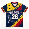 Colombia Soccer Jersey World Cup 2026 Fan T Shirts Colombia Game Day Tee Women Men Fashion New Sportswear V-neck Breathable Top