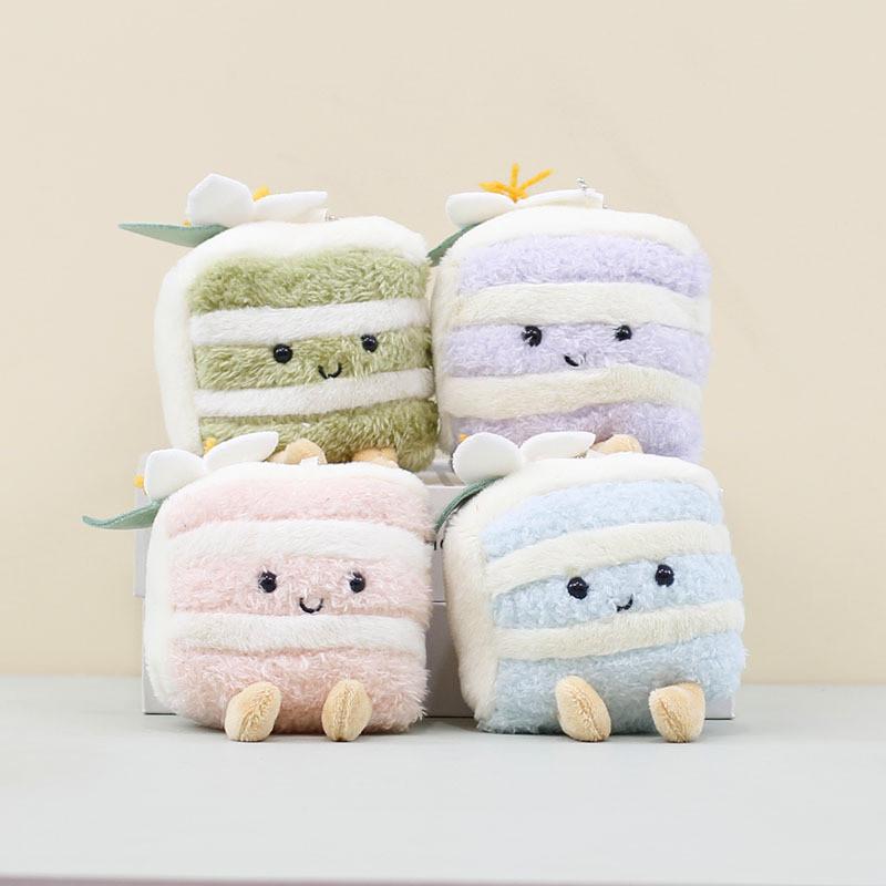Triangle Plush Cake Keychain Cute Dessert Doll Perfect Birthday Gift For Girls