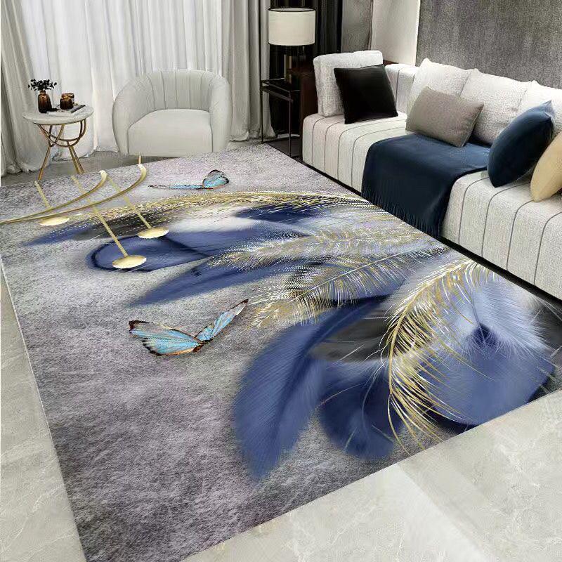 Modern Dirt-Resistant, Easy-Care Crystal Velvet Carpet for Living Room – Wear-Resistant & Non-Slip Design