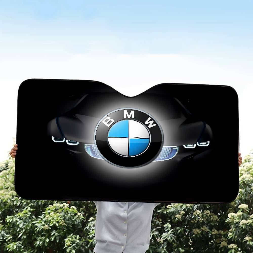 BBKG7 Luxury Sport Car B-BMWs Car Windshield Foldable Sun Shade Cover Block Reflector Portable Breathable Anti UV Protector Screen