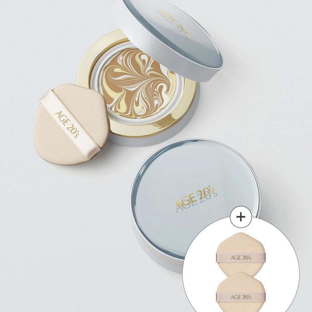 Signature Essence Cover Pact Master Velvet (Main Product + Refill) (+ 2 Puffs Included) No. 21 light tone