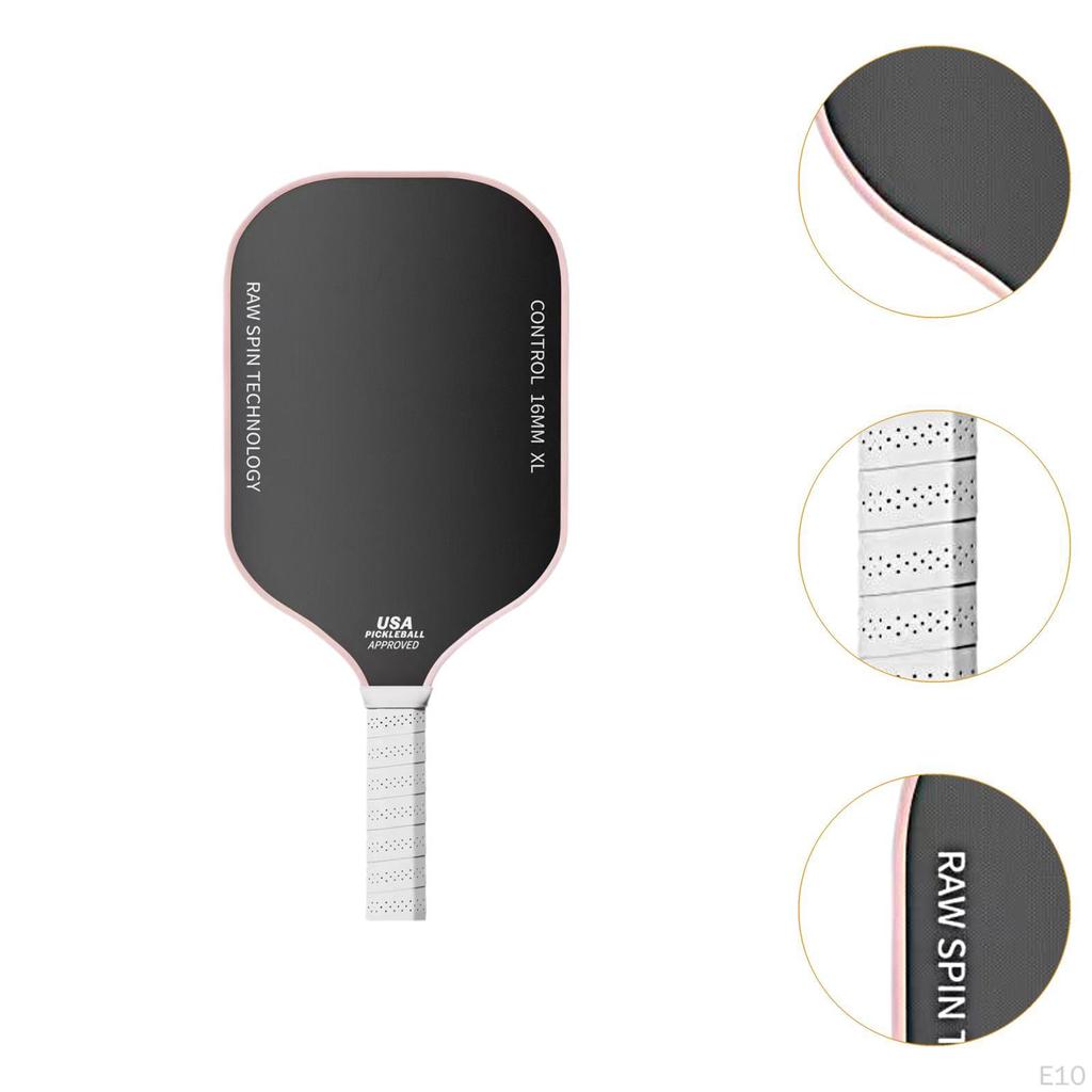Pickleball Paddle Portable Carbon Fiber for Kids Indoor Outdoor Use Exercise white