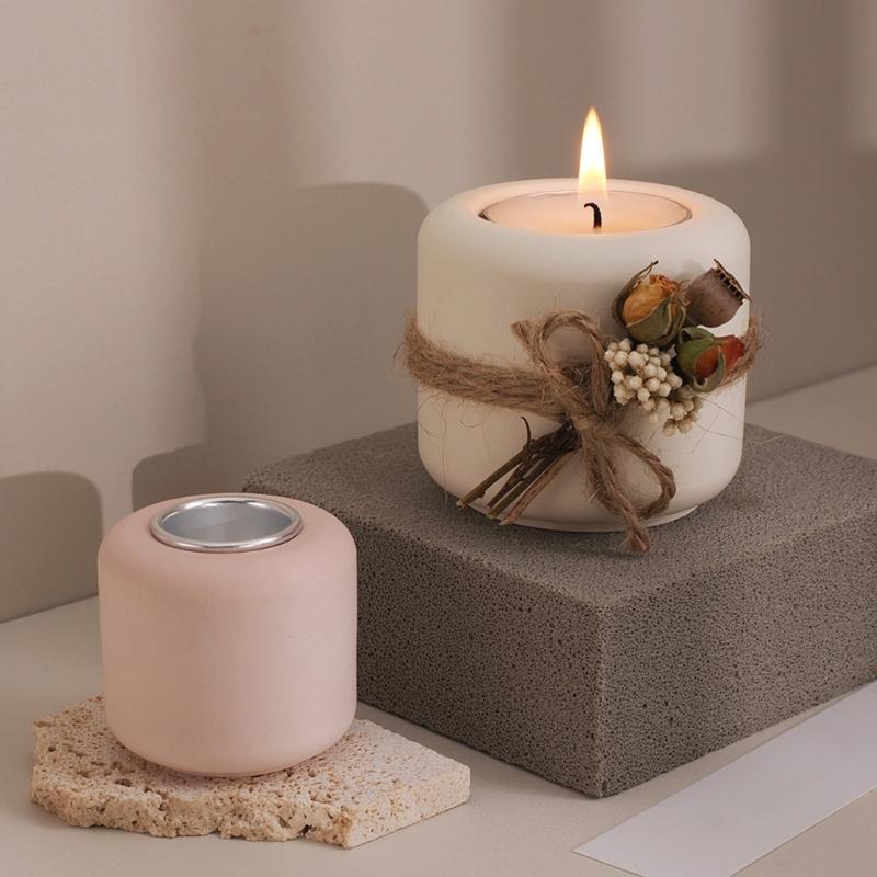 Multipurpose Cylinder Silicone Candlestick Molds for Candle Cup Candle Holder Stand, Silicone Tealight Holder Molds