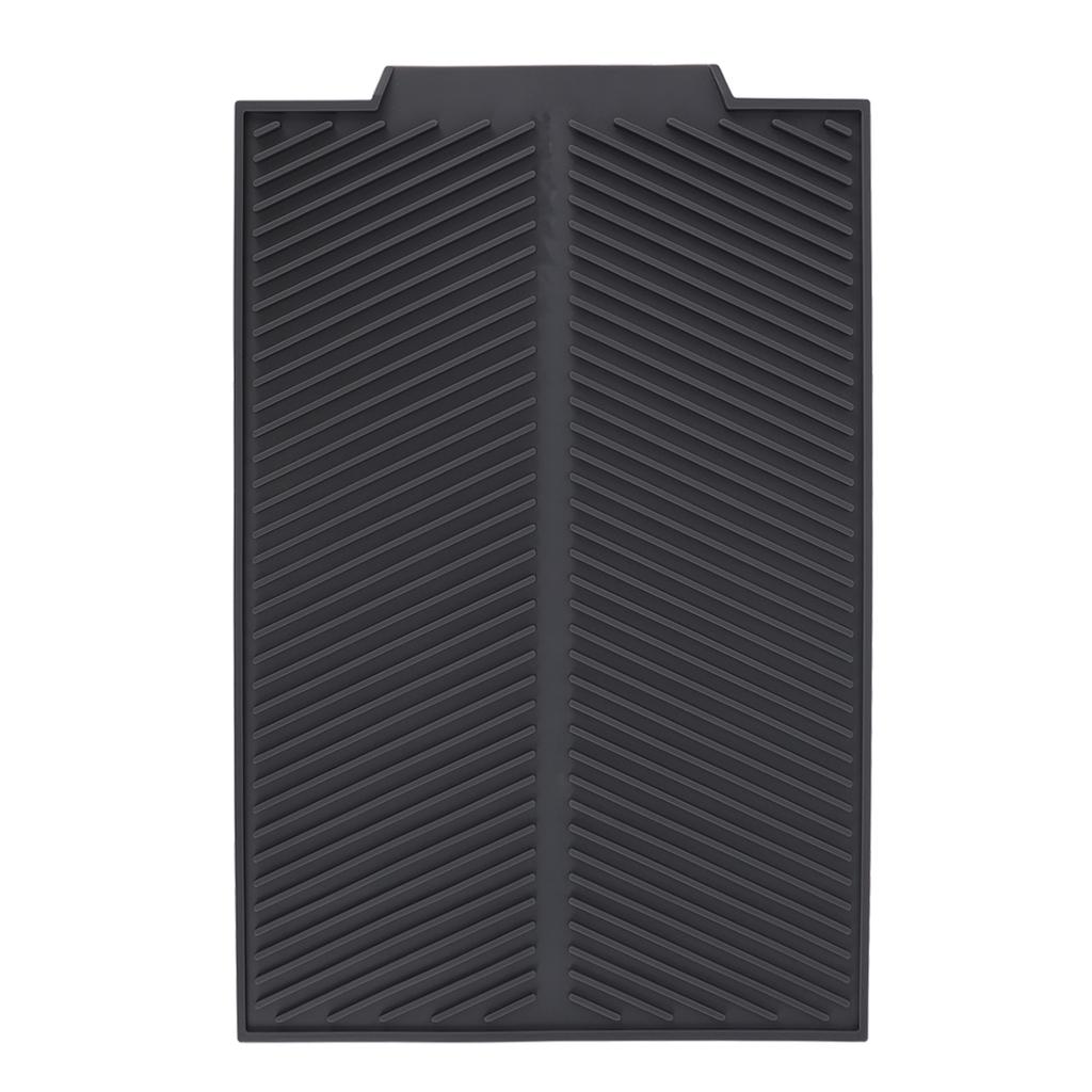 Silicone Dish Drying Mat Anti Slip Shock Proof Easy To Clean Kitchen Counter Drying Mat for Dish Bowl Fork L 43x33.5cm