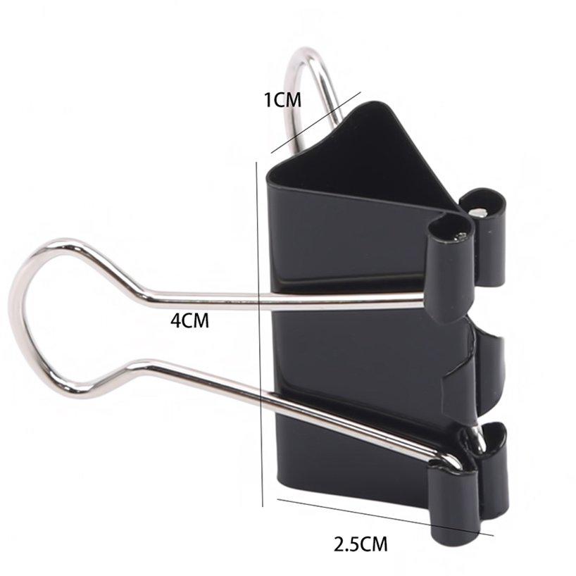 Office Document Clamps Binder Clips Foldback Office Supplies Black Grip Clamps