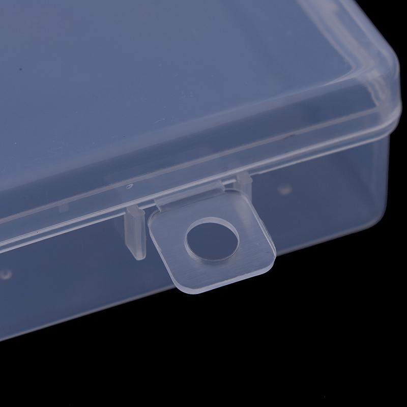 9cm*6.5cm*3cm Transparent Plastic Storage Box Clear Square Multipurpose