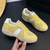 Pre-autumn New Anti-slip Sports Women's Platform Breathable White Shoes Running Shoes To Increase the Height of Women