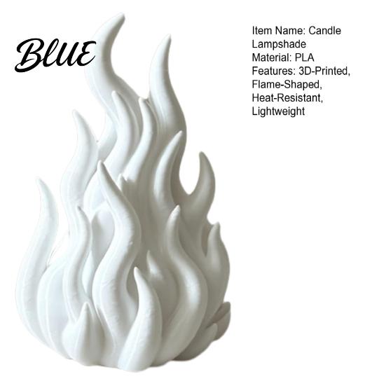 Unique Gift for Home 3D Printed Flame Candle Holder Shade Gothic Ambient Decor Figurine Hollow Tealight Cover Dining Room Study Holiday Party