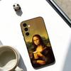 Humorous M-Mona L-Lisa Art Phone Case For Samsung Galaxy A73,A72,A71,A70,A53,A52,A51,Soft Black Cover