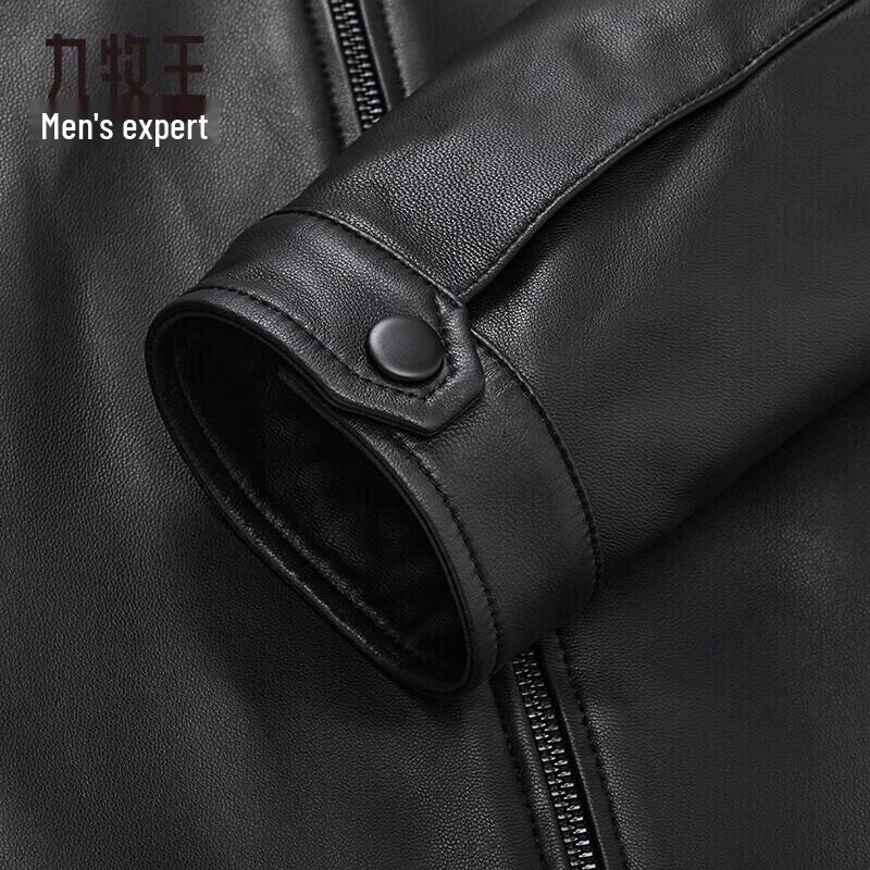 JOEONE Men's Premium Sheepskin Leather Moto Jacket