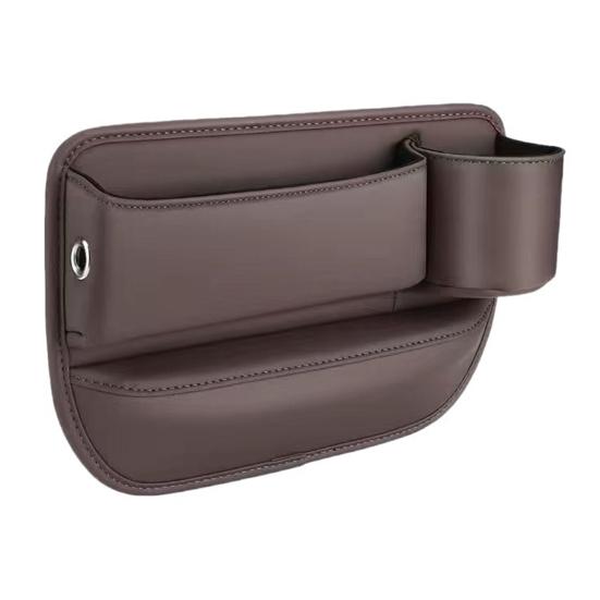Sitzspalt-Aufbewahrungsbox Auto-Sitzspalt-Organizer mit Getränkehalter und Aufbewahrung für Handy/Schlüssel Kunstleder Kratzfest Auto-Innenraumzubehör