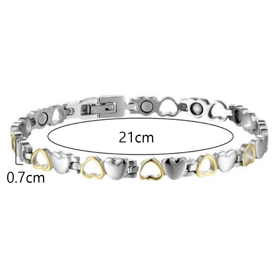Charm Elegant Silvery Golden 1pc fashion Magnetic Bracelet Heart-shaped Gift Jewelry
