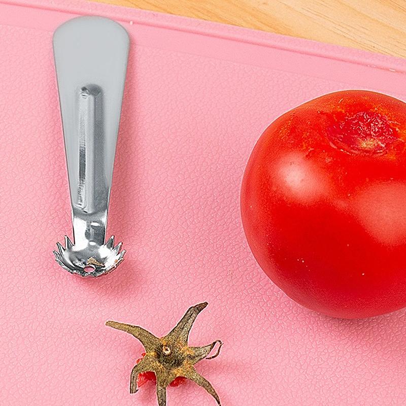 Nástroj na vykrajování rajčat Jahoda Nerezový vykrajovač Odstraňovač Nástroj Přenosný Odstraňovač vršků a stopek rajčat Odstraňovač stopek rajčat Ergonomický