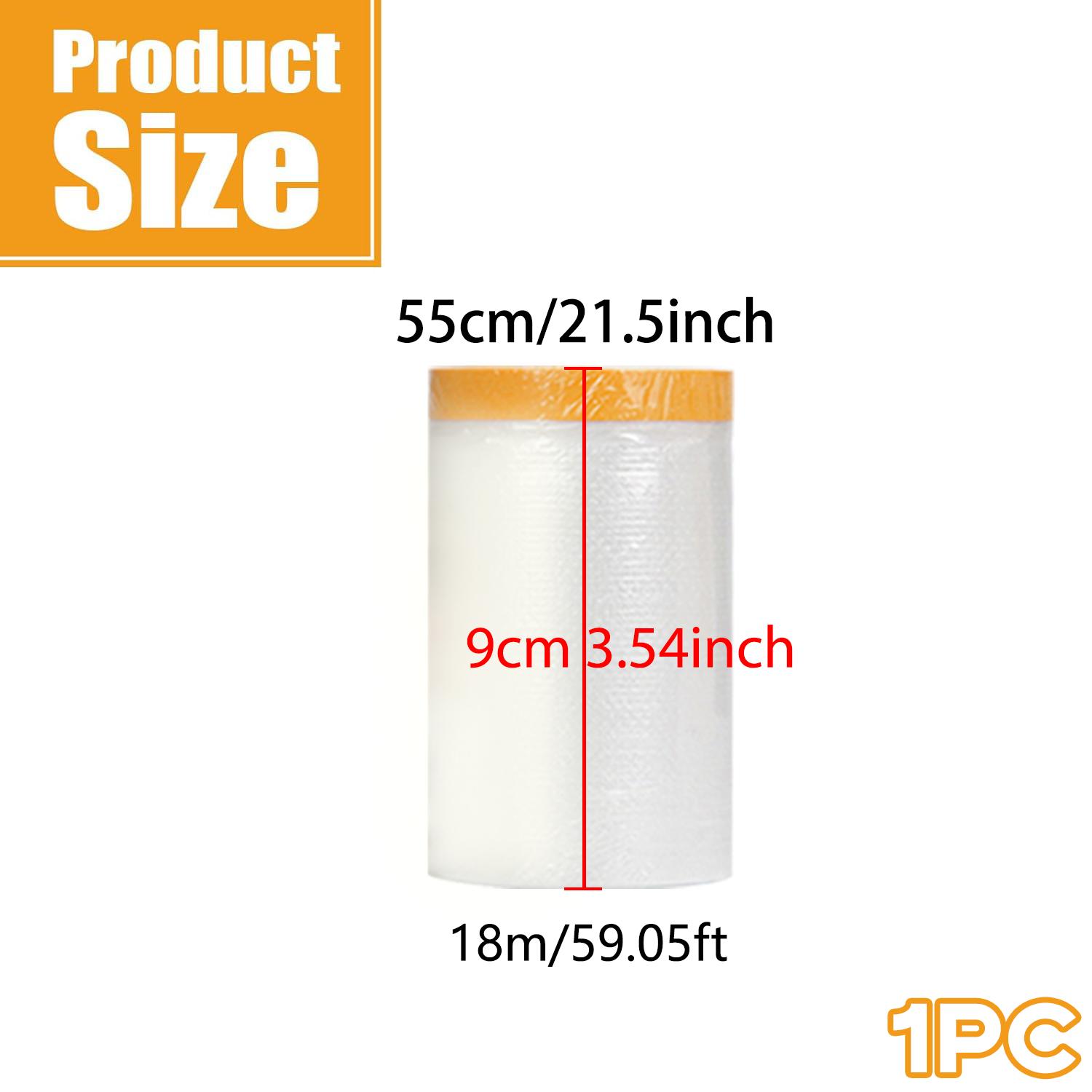 

Pre-Taped Masking Film Roll, Protective Plastic Sheeting for Furniture, Car Painting, and Skirting Covering