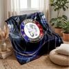 Chelsea FC Theme Blanket Soft Flannel Blanket Plush Throw Blanket Cozy Sofa Bed Blanket for Home Decor