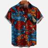 Demonic Horror 3D Printed Hawaiian Shirt Men's Loose Breathable Summer Short Sleeve
