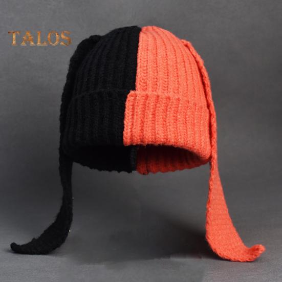 Зимняя вязаная шапка с длинным декором в виде заячьих ушей — фото 10