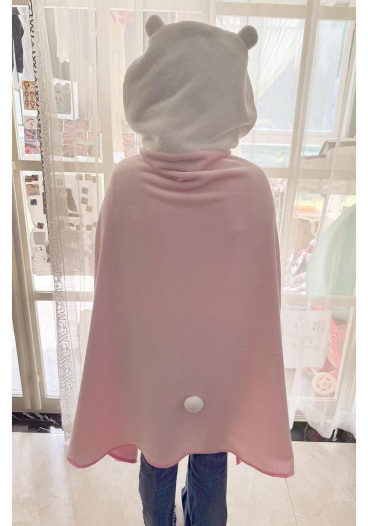 Chiikawa Usagi Hachi Hooded Cloak Blanket Shawl Cape for Lazy Days