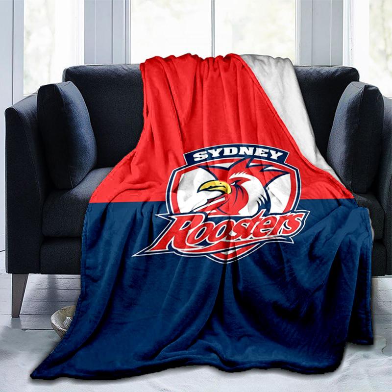 Sydney Roosters Team Spirit Blanket Suitable for Sofas, Beds, Offices, And Camping - Perfect Gift for Halloween Christmas