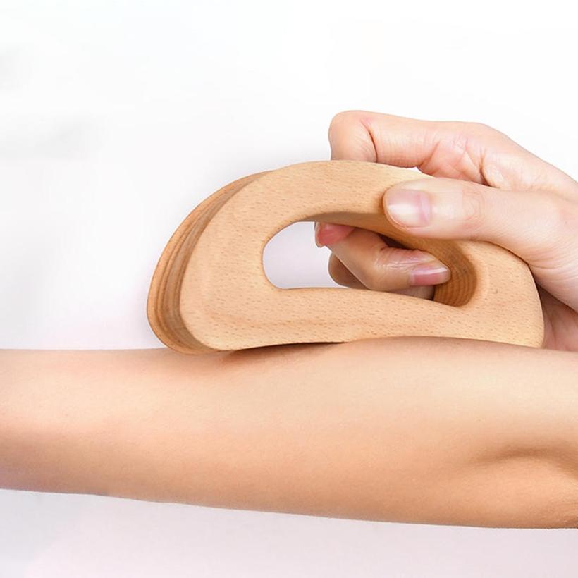 Handheld Body Gua Sha Tool Wooden Cellulite Massager Multi-Use Therapy Massage Tools for Neck Back Face Leg Facial