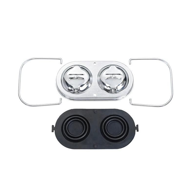 

Car Chrome Steel Engine for Chevrolet Corvette 1967-1982 Master Cylinder Cover with Bails Gaskets Cap Replacement Accessories 1 Pc