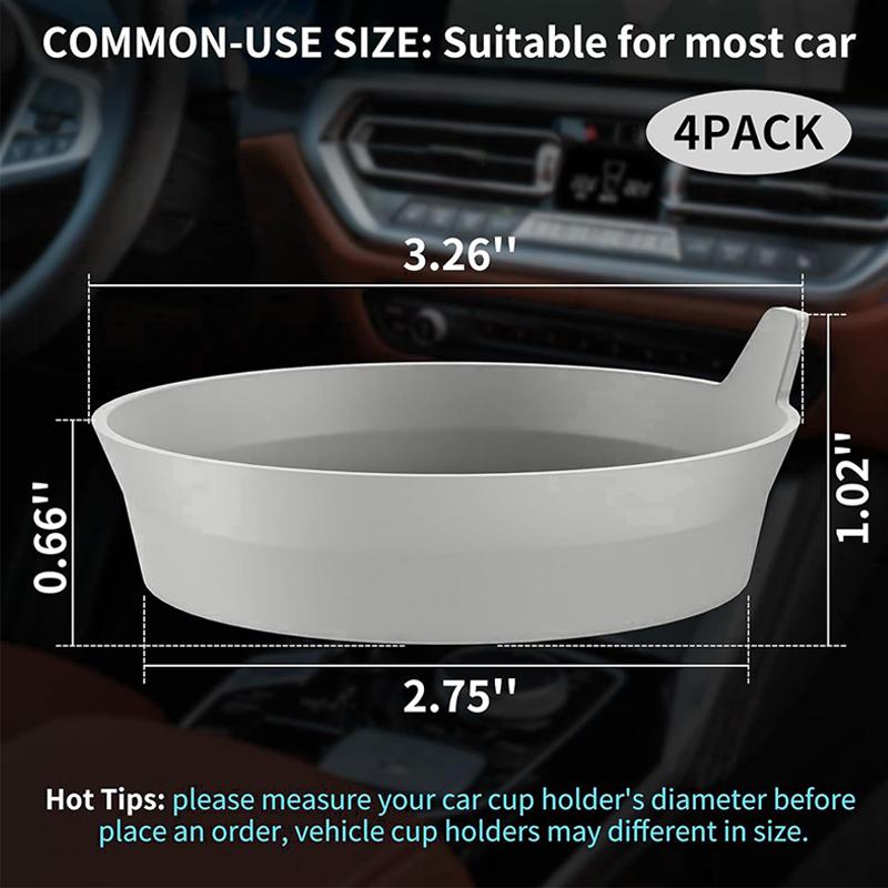 SEAMETAL 2Pcs Car Cup Coasters Non-Slip Silicone Cup Cushion Waterproof Washable Vehicle Coaster Auto Drink Holder Bottom Mat