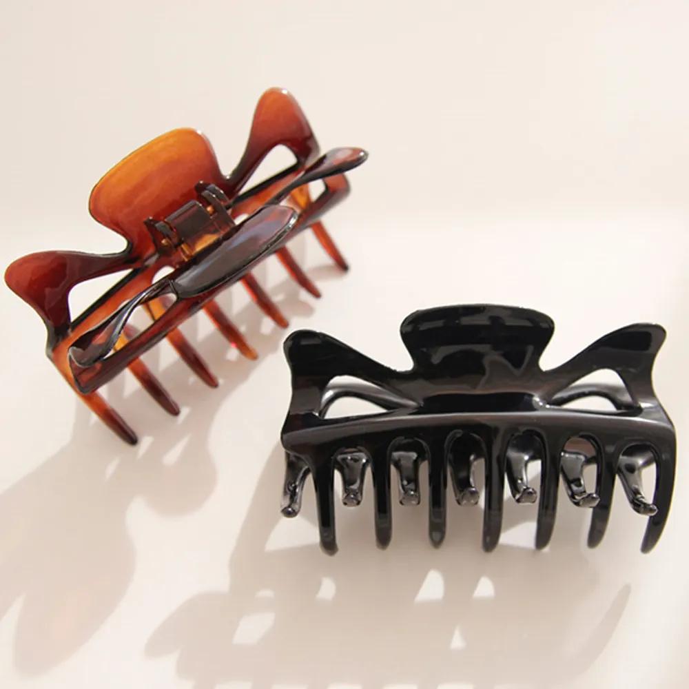 bydaisy pin celluloid butterfly hair clip Ba0452 Glossy brown