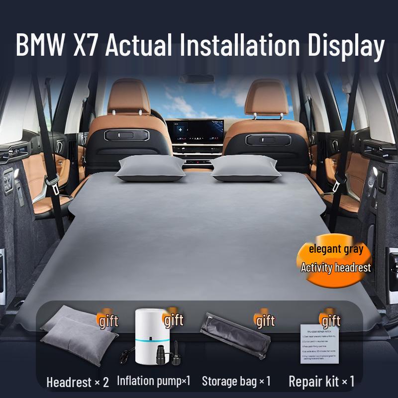 Inflatable Car Mattress for BMW X7: Rear Seat and Trunk Sleeping Pad