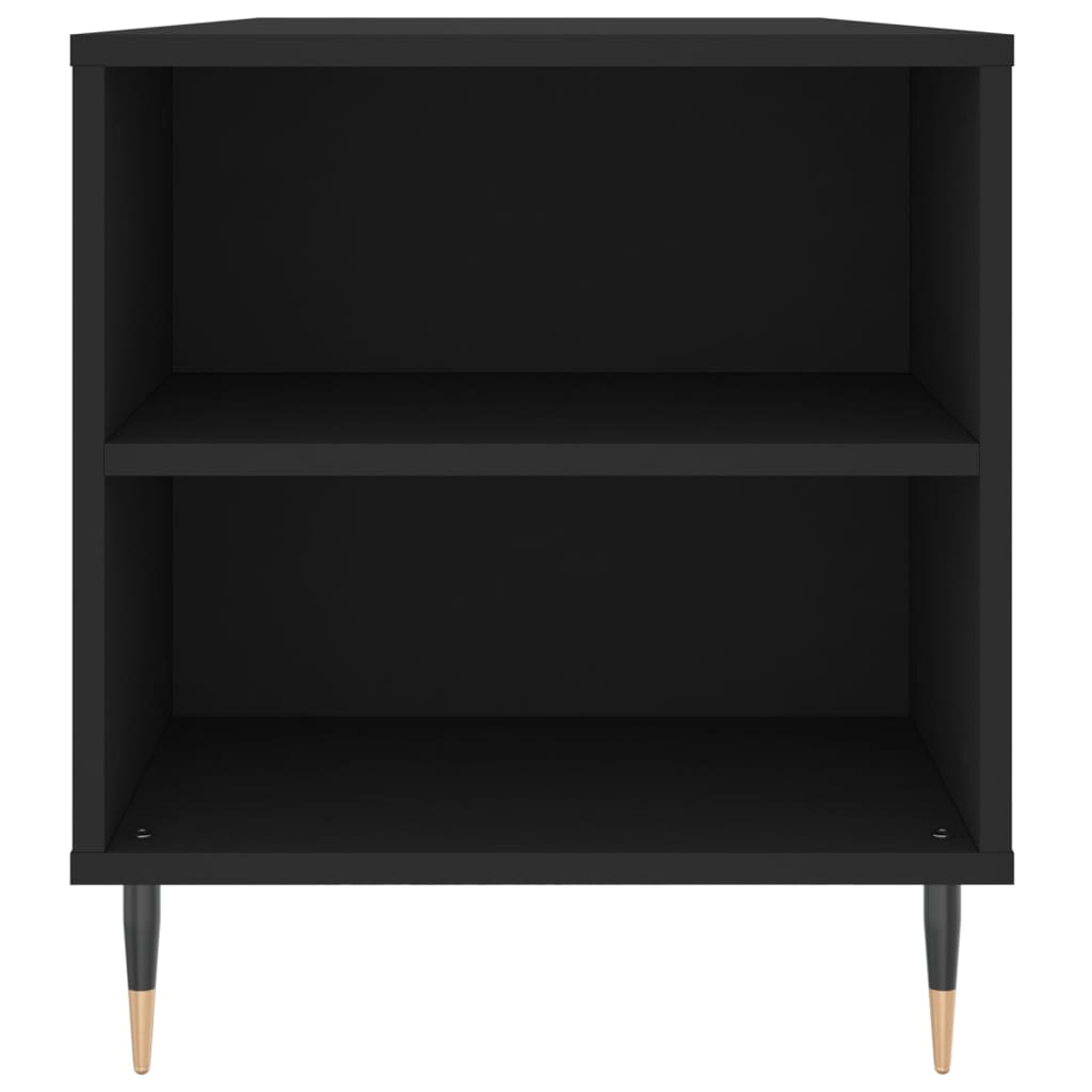  Coffee Table, Black, 102x44.5x50 Cm, Wood-based Material