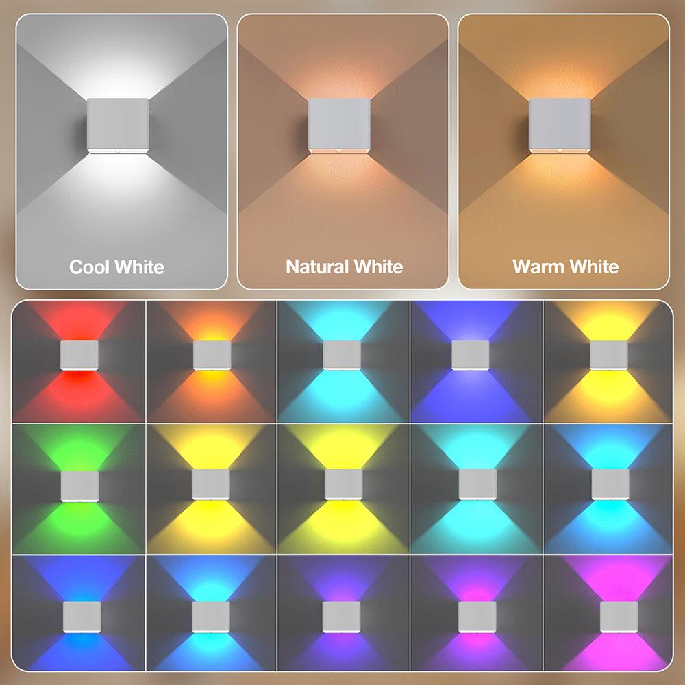 LED Wall Sconces Motion Sensor Dimmable Indoor Wall Lamp Up Down Remote Control Wall Mount Light for Living Room Hallway Bedroom