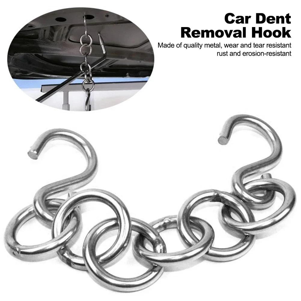 Car Dent Removal Hook Chain Durable Dent Repair Tool Auto Body Hail Damage Remover Adjustable Hook Chain Vehicle Accessories