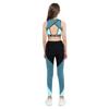 Girls Workout Running Suit Round Neckline Wide Shoulder Straps Top Elastic Waistband Sport Set