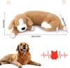 Cucciolo che dorme Simulazione battito cardiaco Peluche Cane Giocattolo Copertura rimovibile Sollievo dall'ansia Compagno calmante Giocattolo per cuccioli cani di taglia media grande