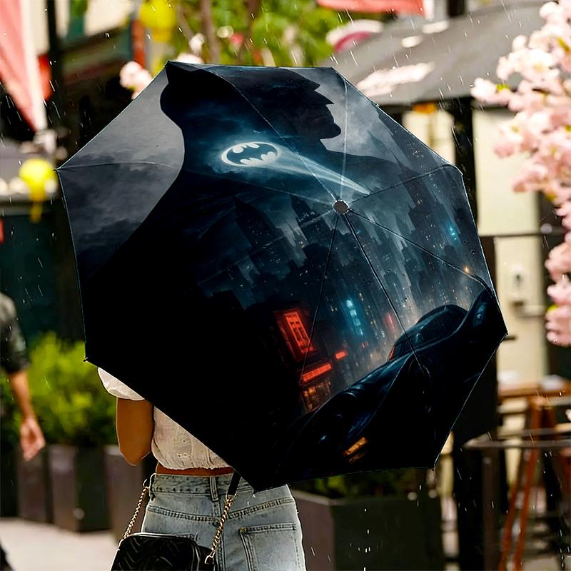 Batman Print Umbrella Automatic Opening/ Closing - Portable Foldable Design - Daily Use for Travel/Outdoor - Gift for Birthday