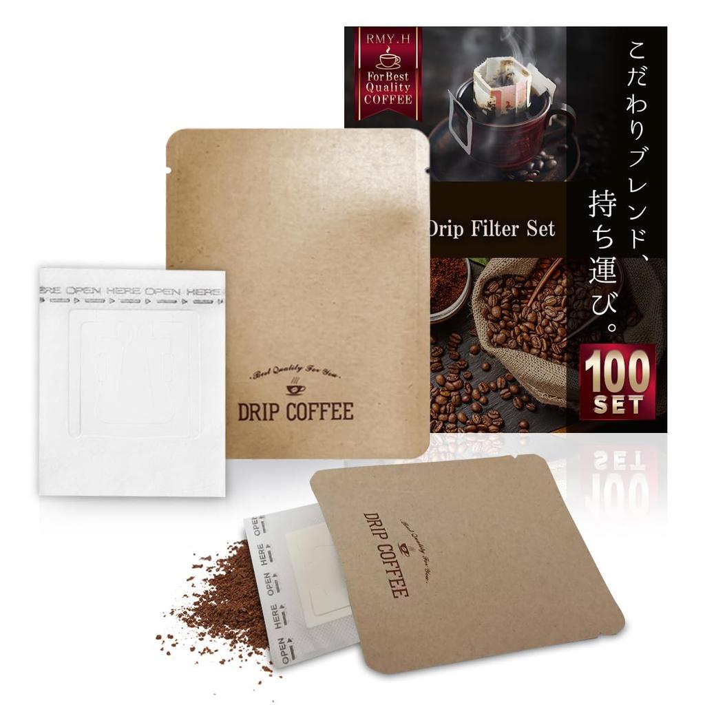 RMY.H Coffee Filters, Drip Filters, 1-Cup Coffee Filters (100, Craft Style)