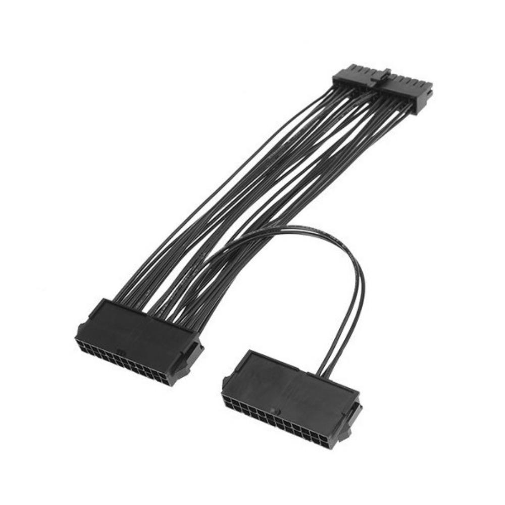 ATX 24Pin 1-to-2 1-to-3 1-to-4 PSU Splitter & Dual Power Sync Starter Extender Cable for PC GPU Workstation Car GPS Camera